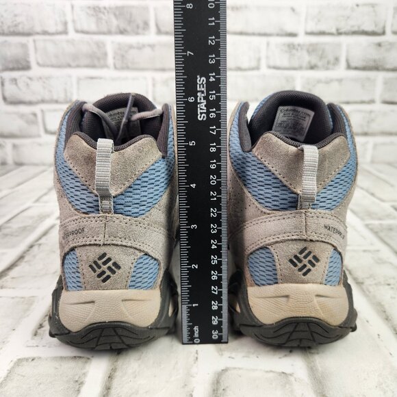 Columbia Armitage Lane Mid Waterproof Women's Sz 8.5 Gray Blue Hiking Ankle Boot - Picture 5 of 10